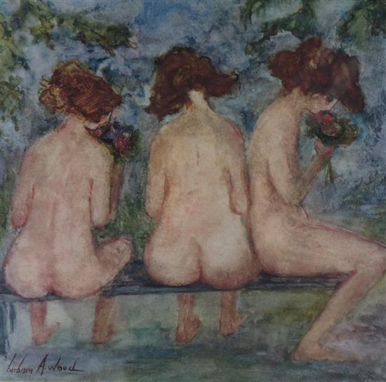 Two Barbara A. Wood limited edition prints, nude ladies